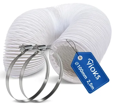 Productafbeelding van Set afvoerslang airconditioning 2,5 meter - Flexibele slang 100 mm Ø