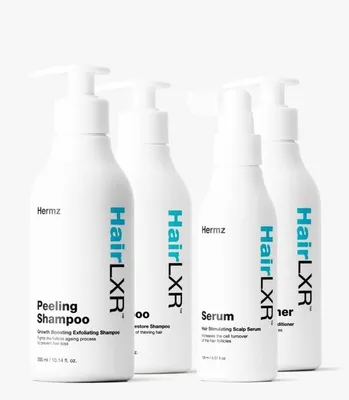 Produktbild von Haarpflege Set Hermz HairLXR Leave-In für feines Haar, 4-teilig