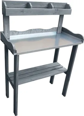 Produktbild von Pflanztisch promadino inkl. Ablage 84 x 38 x 130 cm grau