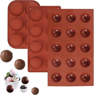 Produktbild von Silikon Halbformen für Schokolade und Gel