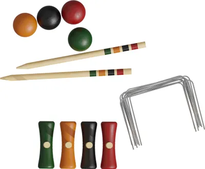 Produktbild von Wikinger Krocket Spiel-Set Vollholz BASIC-XM für 4 Spieler | Carromco