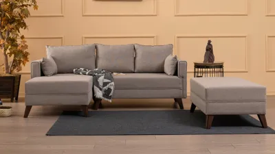 Produktbild von Hanah Home, Bella- BLC1510, Sahne, Schlafsofas, Rahmen: Holz / MDF