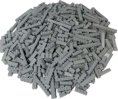 Obrázok produktu pre LEGO® 1x1,1x2,1x3,1x4 kocky Vysoké kocky Svetlo šedé Zmiešané NOVINKA! Množstvo 100x