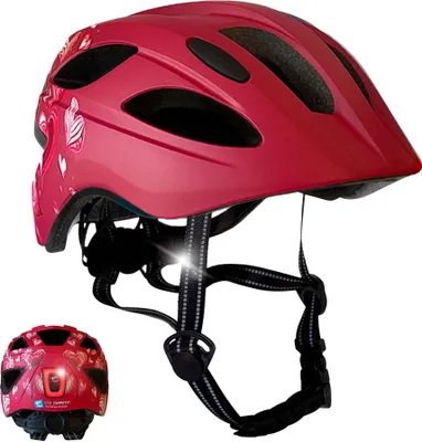 Produktbild von Fahrradhelm für Kinder 6-12 Jahre|Rotes Herz|Crazy Safety|EN1078
