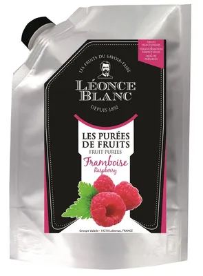 Produktbild von Leonce Blanc Himbeere-Frucht-Püree 1kg Himbeeren-Püree angenehm fruchtige Beeren