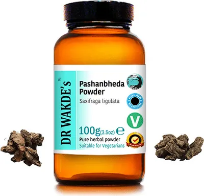 Produktbild von DR WAKDE'S Pashanbheda Pulver (Saxifraga ligulata) - 100 g (3,5 Unzen) | Rein, Raw & Getrocknetes Pulver | Ayurveda-Kräuter | Vegan | Nichts hinzugefü