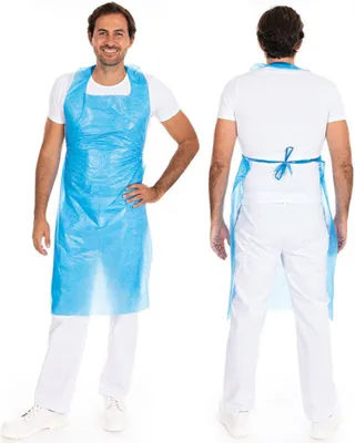 Produktbild von HYGONORM LDPE-Einwegschürze 20 my gehämmert blau  100 Stück