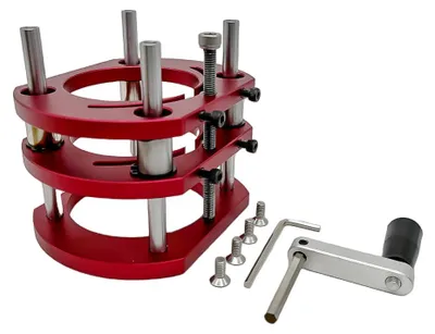 Immagine prodotto di Tavola elevatrice per fresatrici verticali, montante per piattaforma elevatrice in alluminio, banchi da lavoro per la lavorazione del legno, 51 mm, per motori con diametro 64–66 mm, macchina per incisione e rifinitura