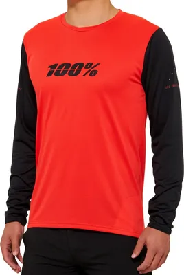 Produktbild von 100% SPEEDLAB Langarm Fahrradtrikot für den Sommer - RIDECAMP - Rot/Schwarz M