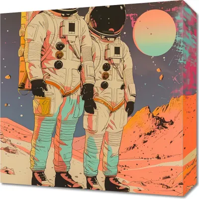 Produktbild von Bild 40x40cm Astronauten Kosmonauten