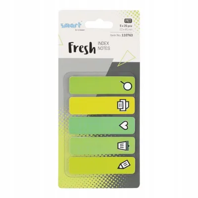 Imagen del producto de Marcadores de índice Smart Pet Fresh, 12x45 mm, 5 unidades por paquete. Información: 110763