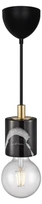 Productafbeelding van Nordlux Marmor hanglamp SIV, zwart, kabel zwart, 300 cm, 230V E27 (exclusief lamp); artikelnummer: 45883003
