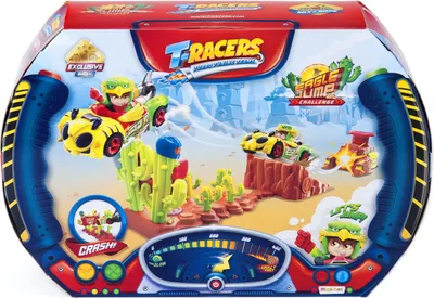 Obrázek produktu pro T-Racers Eagle Jump Set Autíčko s rampou Sada s figurkou T-Racers