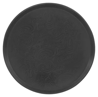Immagine prodotto di Set di vassoi rotondi da portata - Vassoi da cameriere - Confezione da 8 - Diametro 40 cm - PlasticaPoliuretanocon bordo alto - Robusti - Neri