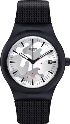 Produktbild von Swatch Armbanduhr sutb407 Quarzwerk, 42mm Gehäuse, Silikonarmband Schwarz, 30m wasserdicht