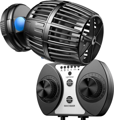 Produktbild von SunSun Strömungspumpe CW-160, einstellbare Wellenfunktion & Leistung, Tag-/Nacht-Modus für Aquarium, 1700-20000 l/h, 60W, für 150-200 cm Becken, bis 15 mm Glas, Magnethalter, ABS, Epoxidharz vergossen