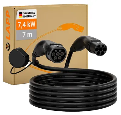 Produktbild von Lapp ÖLFLEX 5555934006, Schwarz, Typ 2, Typ 2, Schwarz, Gerade, Gerade
