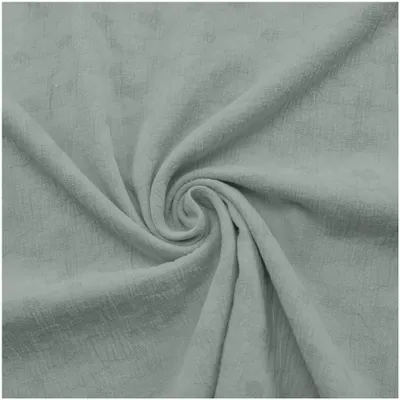 Musselin Jacquard Double Gauze ab 1m x 1,4m Oeko-Tex Double Face Design Baumwollstoff Meterware hellgrau