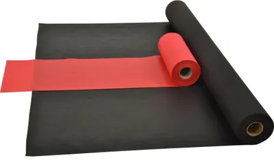 Produktbild von Sensalux Kombi-Set 1 Tischdeckenrolle 1m x 25m schwarz + Tischläufer 30cm rot