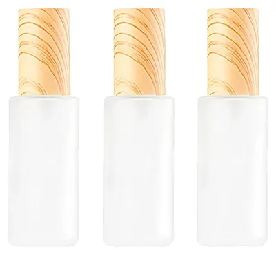 Image de Ensemble de flacons en verre pour voyages – Avec pompes doseuses pour cosmétiques et liquides – 3 pièces – 30 ml