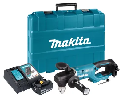 Obrázok produktu pre Makita DDA 450 RT1K Akumulátorová uhlová vŕtačka 18 V 70 Nm bez kefiek + 1x batéria 5,0 Ah + nabíjačka + kufor