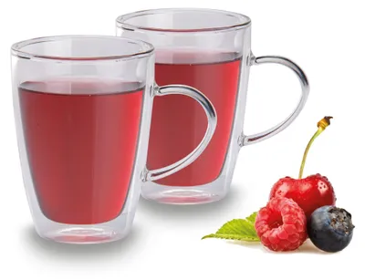 Doppelwandige Teegläser Set 2 Stück 250 ml transparent