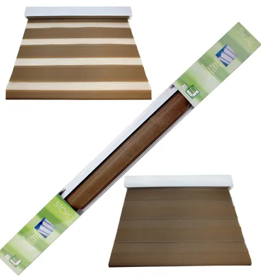 Produktbild von 90 x 210 cm STORE Doppelrollo mit Kassette regelbarer Lichteinfall - braun Taupe 4305