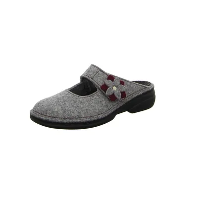 Produktbild von Finn Comfort, Arlberg, Damen, Hausschuh, Lightgrey/Cassis, NEU - Haus - hüttenschuhe Damen Hausschuhe, Grau