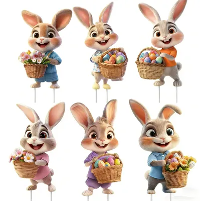 Imagen del producto de Solidchoice - 6 piezas de decoración para exteriores para Pascua