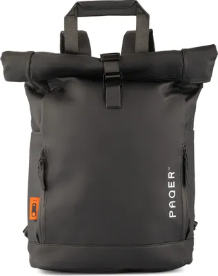Image de PAQER Sac à dos Rolltop 20L - Sac à dos imperméable pour homme et femme - Bâche noire