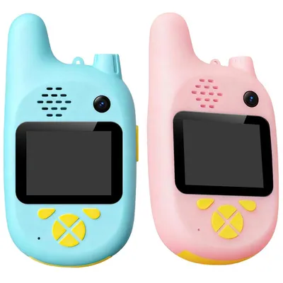 Produktbild von Kinder Walkie Talkies mit Video Funktion 2pcs – Visuelle Walkie Talkies mit 2 Zoll IPS Bildschirm, Wiederaufladbare Walky Talkies für Kinder