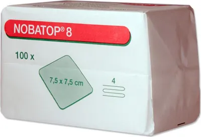 Produktbild von Nobatop 8 Kompressen 7,5x7,5 cm unsteril 100 St