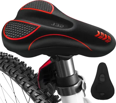 Produktbild von Neu Einklebbar Fahrradsattel Überzug Memory Foam Fahrradsitz Sattelschutz Polstersattelüberzug Weicher für Mountainbike, Rennrad, Hometrainer Fahrrad