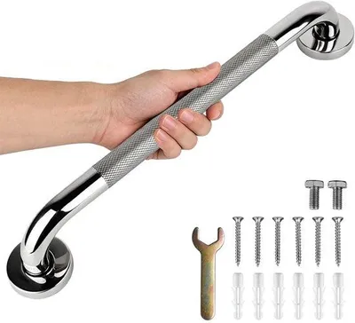Produktbild von Griffstange 40 cm, rutschfest – Haltegriff für das Badezimmer – Duschhaltegriff – Sicherheitsgriff – Edelstahl – Unterstützung für Senioren – Badezimmergriff