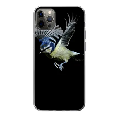 Produktbild von MuchoWow® Handyhülle Schutzhülle Hülle für iPhone 12 Pro Max Vogel - Federn - Porträt Silikon Softcase Handy Hülle - Hartschale