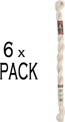 Image de 6 x fil de coton DMC Pearl, n° 8, 25 m, 115AR/8-822