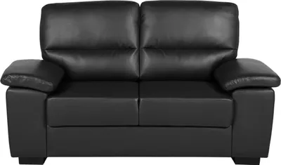 Produktbild von BELIANI Sofa Schwarz Kunstleder 2-Sitzer Retro Wohnzimmer