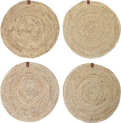 Immagine prodotto di Set da 4 tovagliette ILANA Foglia di mais, colore naturale, 35 x 1 cm