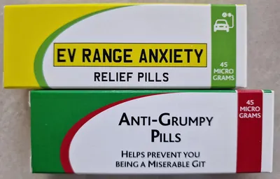 Productafbeelding van Joke pill boxes prank medication range angst EV - Elektrisch voertuig en een chagrijnige grap pillendoos