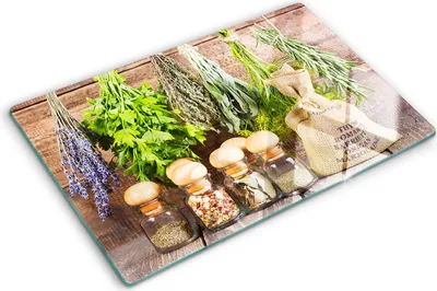 Obrázek produktu pro Kryt varné desky – Kryt na indukční desku – Ochranná skleněná deska – 80x52 cm– Skleněné ochranné desky na sporák –Tvrzené sklo –Bylinný provázek