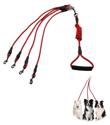 Produktbild von 4-in-1 Hundeleine, verstellbare Nylon-Hundeleine für Spaziergänge