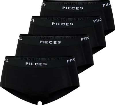 Produktbild von Pieces Logo Boxershorts 4 Einheiten Schwarz XS Frau Schwarz XS