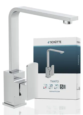 Produktbild von SCHÜTTE Küchenarmatur TIANTO, 360° schwenkbarer Wasserhahn Küche, Mischbatterie Küche, Spültischarmatur in Chrom