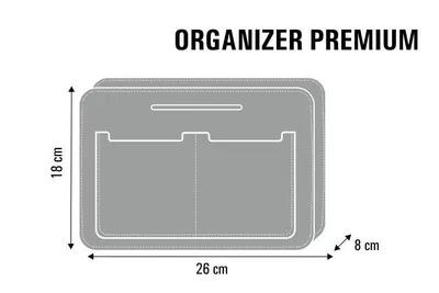 Obrázok produktu pre Bertoni Ekologický plstený organizér do kabelky - štýlový, odolný a praktický doplnok na udržiavanie poriadku 26x18x8 cm antracyt Amazonia