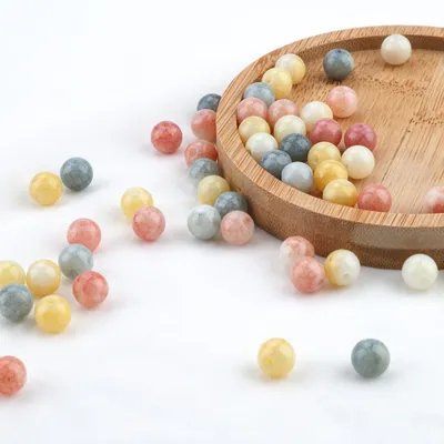 Productafbeelding van Edelsteenparels - 8 mm glasparels - Voor sieraden maken - 100 stuks. Kristalparels, kleur 4