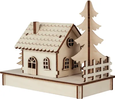 Produktbild von Holzbausatz "Lichterhaus", 30-tlg., Sperrholz