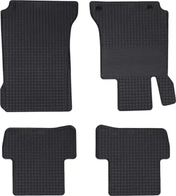 Image de Tapis de voiture 4 pcs Noir Caoutchouc