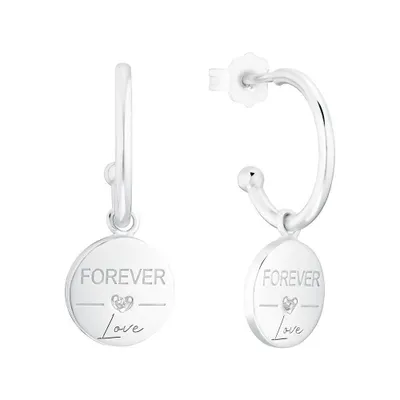 Produktbild von s.Oliver 2031413 Damen Creolen Sterling-Silber 925 Silber weiß