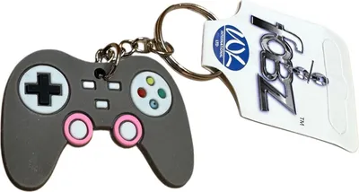 Produktbild von Schlüsselanhänger  Mini Anhänger Geschenk Cartoon Schlüsselanhänger Silikon Schlüsselanhänger für Handyhülle Charme Rucksack Geschenk Game Controller grau