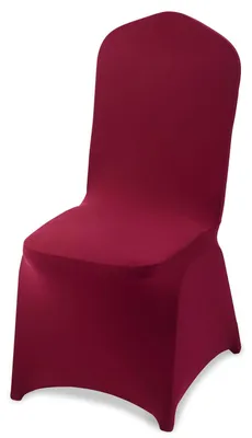 Productafbeelding van VEVOR Stoelhoesjes, 50 stuks, wasbaar en afneembaar. Stoelhoes van polyester-Elasthan, geschikt voor bruiloften, diners, restaurants. Past op stoelen (51 x 45 x 95 cm). Kleur: bordeauxrood